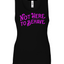 Not Here to Behave Ribbed Yoga Tank black