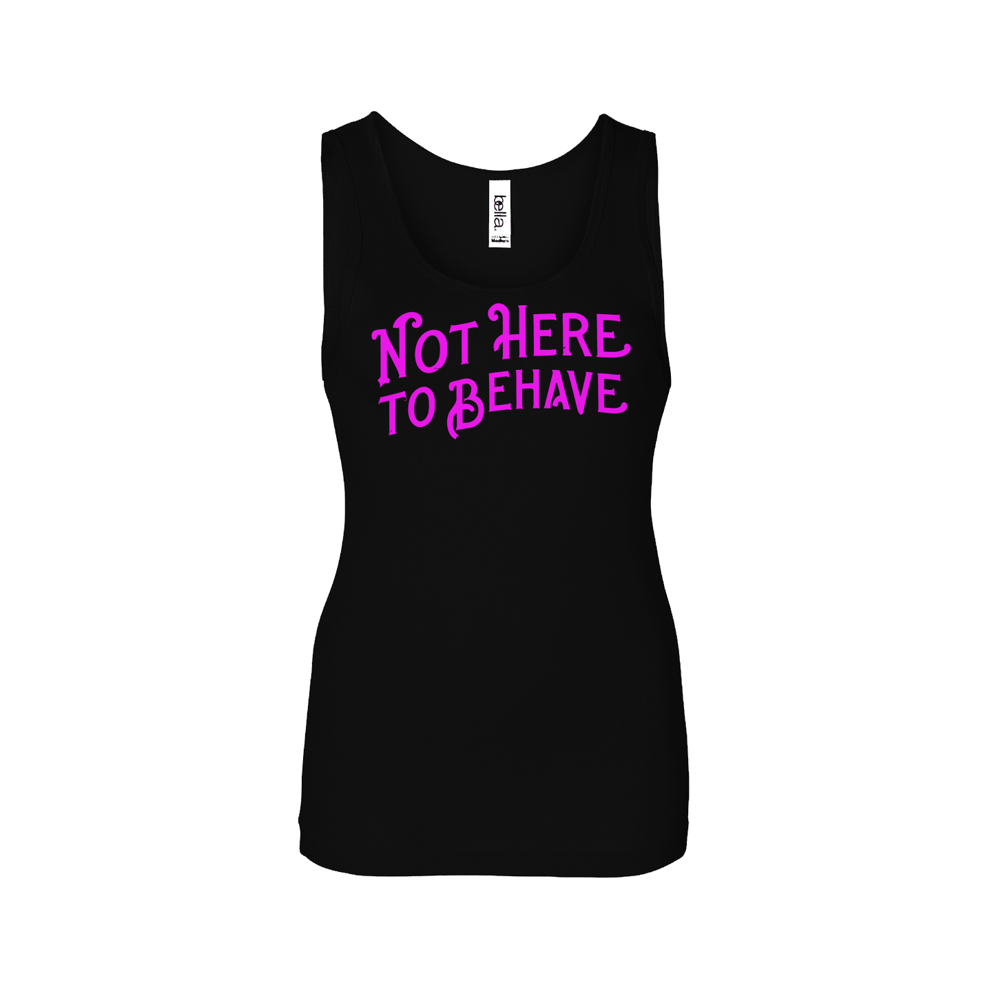 Not Here to Behave Ribbed Yoga Tank