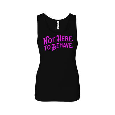 Not Here to Behave Ribbed Yoga Tank