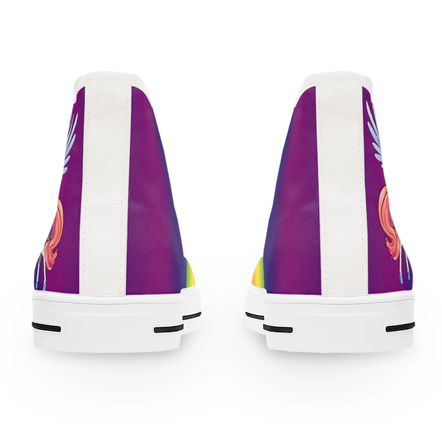 StarChaser Unicorn High Top Sneakers – Rainbow Pegasus Canvas Shoes