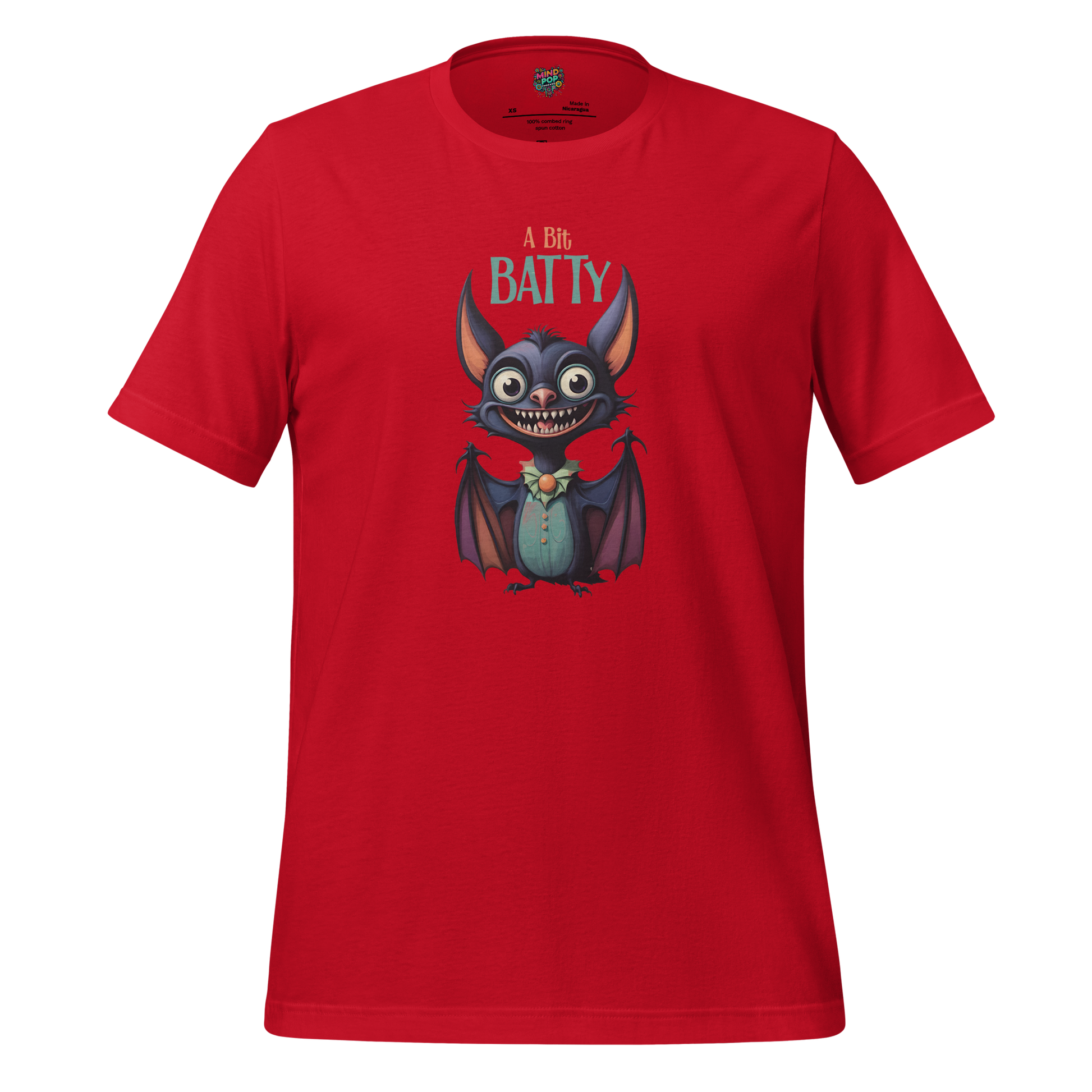 A Bit Batty Graphic Tee — Cute Goth Bat Shirt Red
