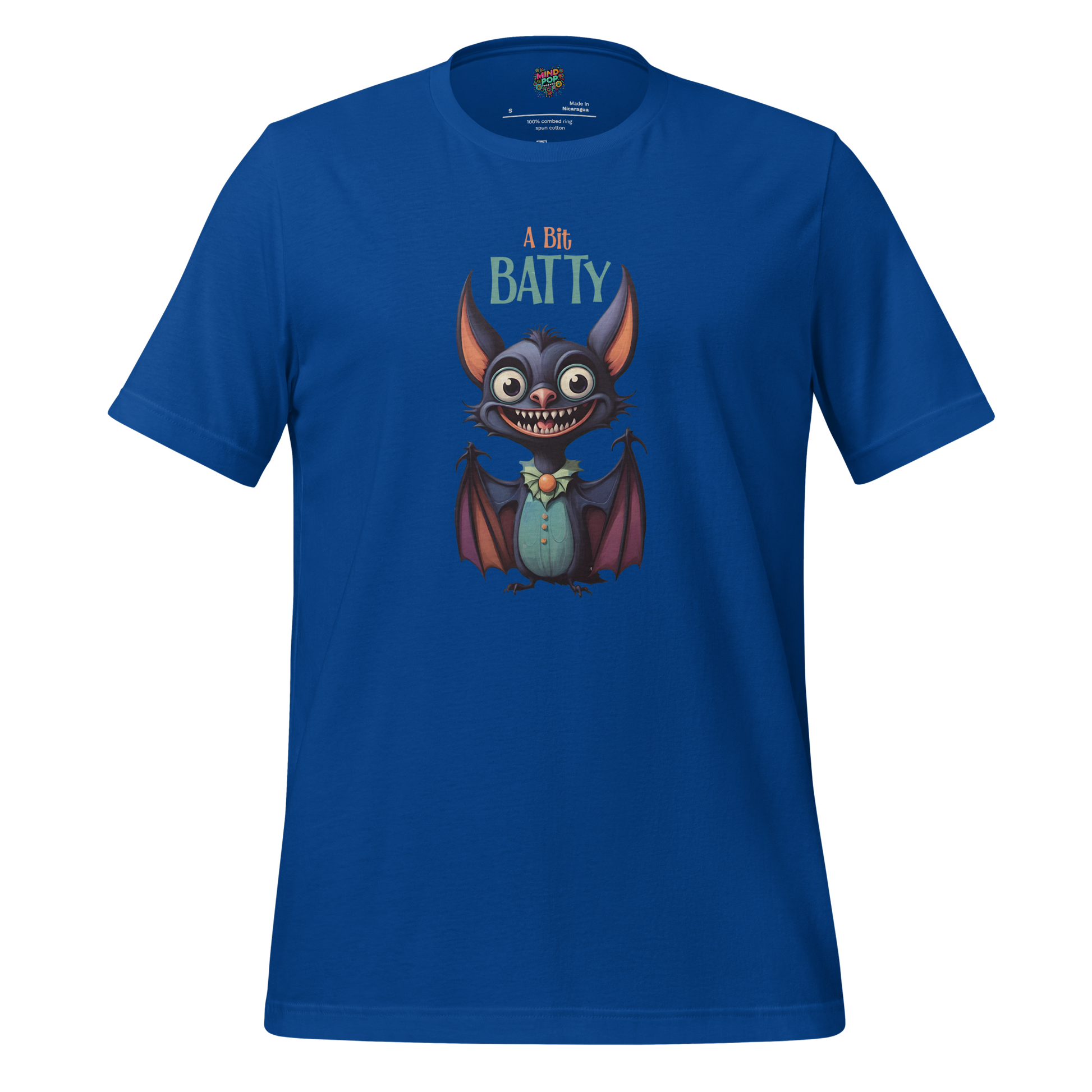 A Bit Batty Graphic Tee — Cute Goth Bat Shirt True Royal
