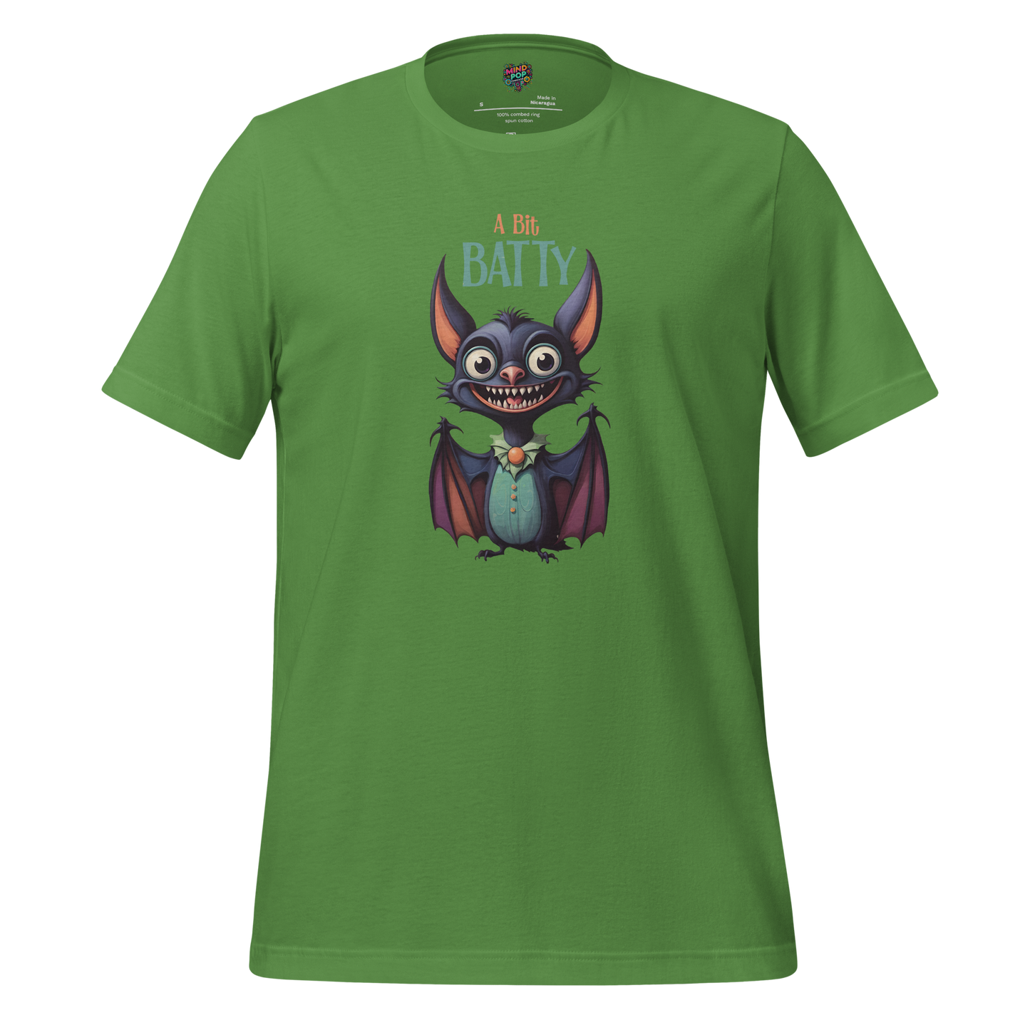 A Bit Batty Graphic Tee — Cute Goth Bat Shirt Leaf