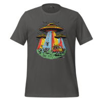 Alien Invasion Graphic Tee — Retro Sci-Fi Style Asphalt