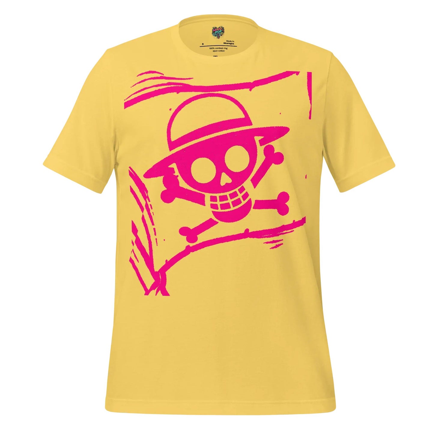 Anime Jolly Roger Tee — Pirate Flag Graphic Yellow