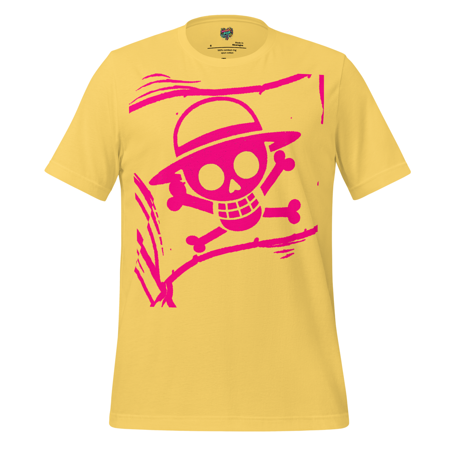 Anime Jolly Roger Tee — Pirate Flag Graphic Yellow