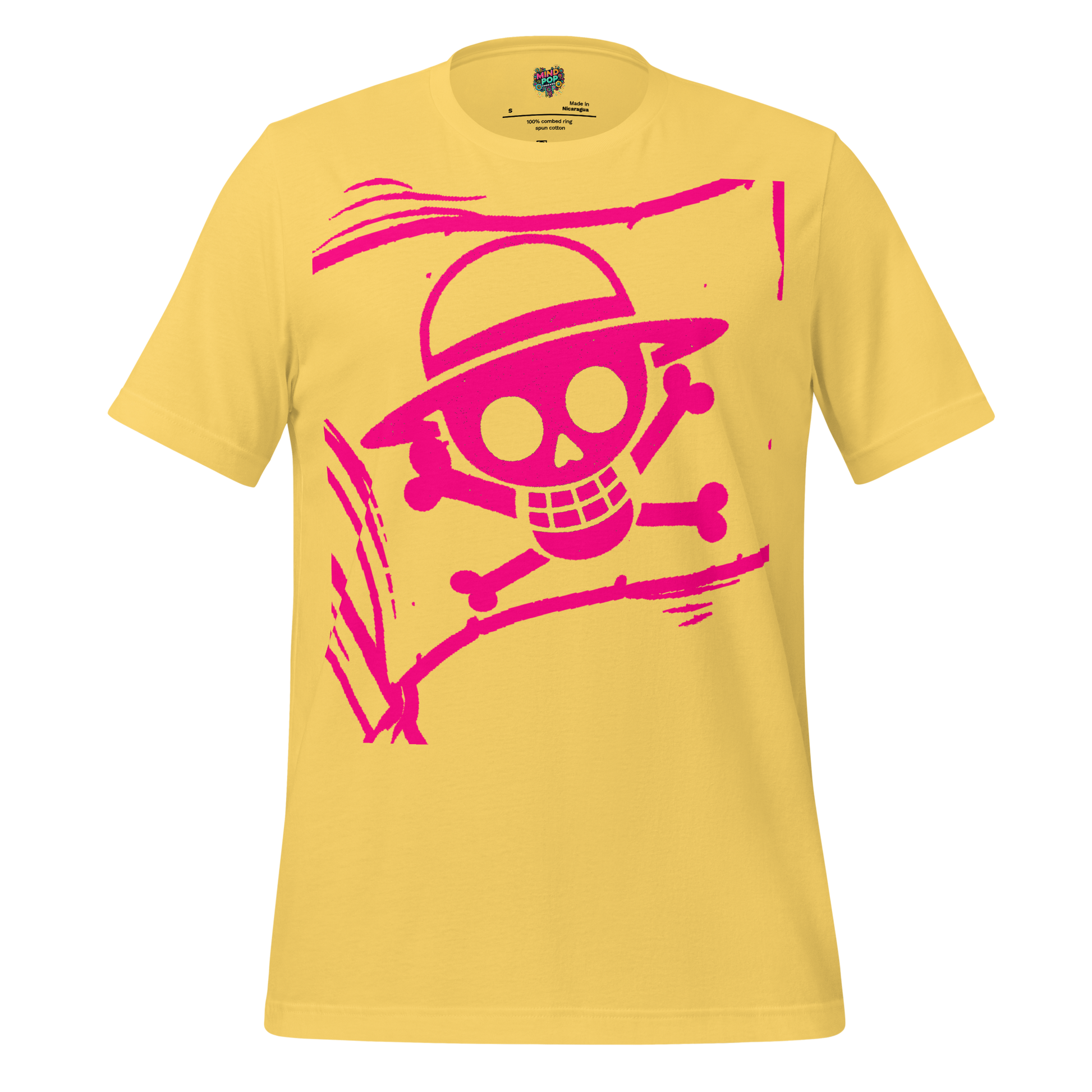 Anime Jolly Roger Tee — Pirate Flag Graphic Yellow