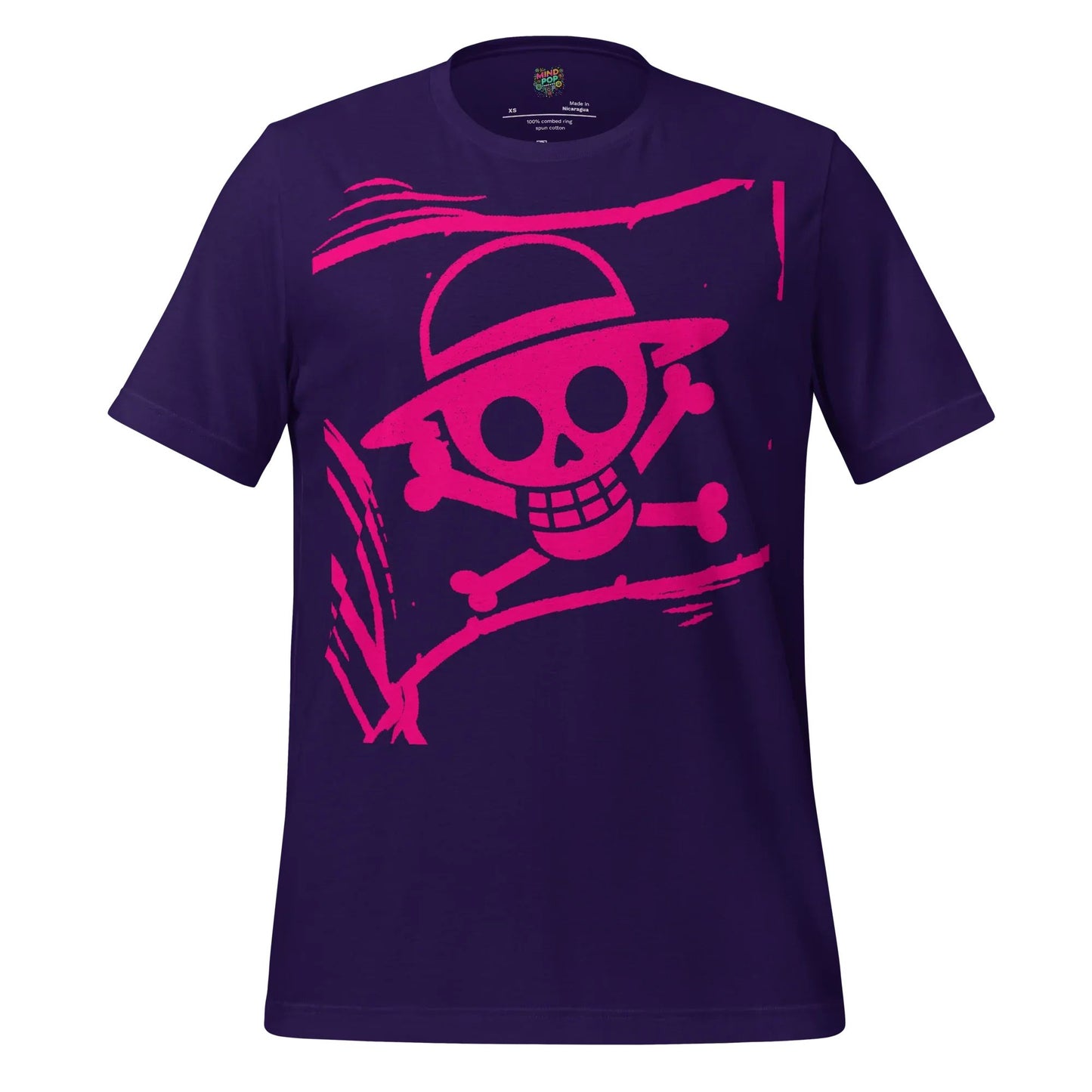Anime Jolly Roger Tee — Pirate Flag Graphic Team Purple