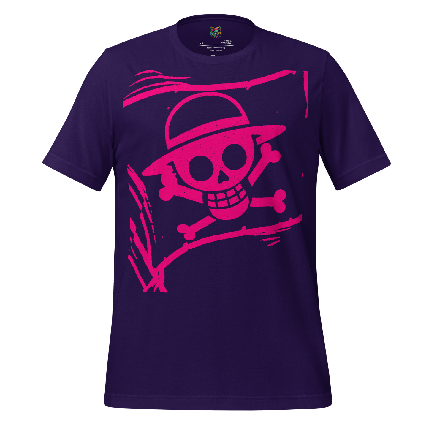 Anime Jolly Roger Tee — Pirate Flag Graphic Team Purple