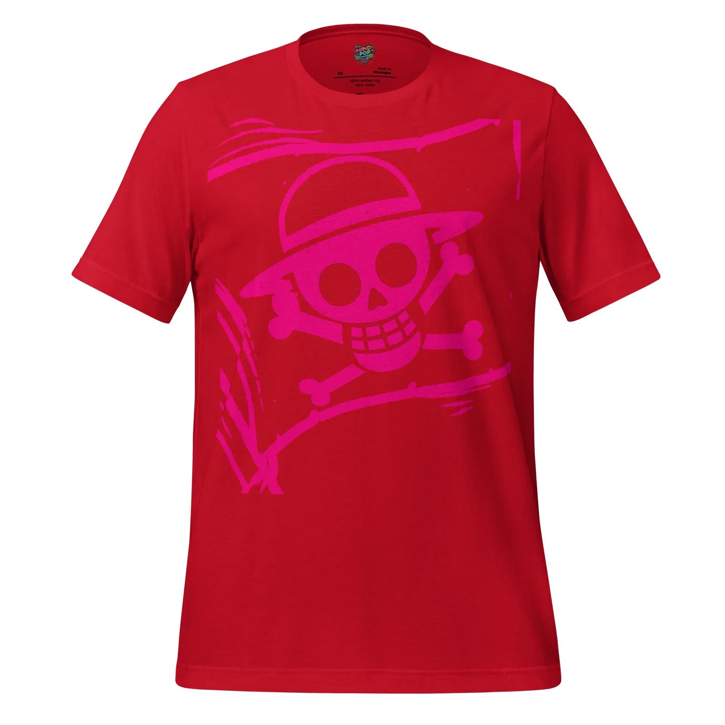 Anime Jolly Roger Tee — Pirate Flag Graphic Red