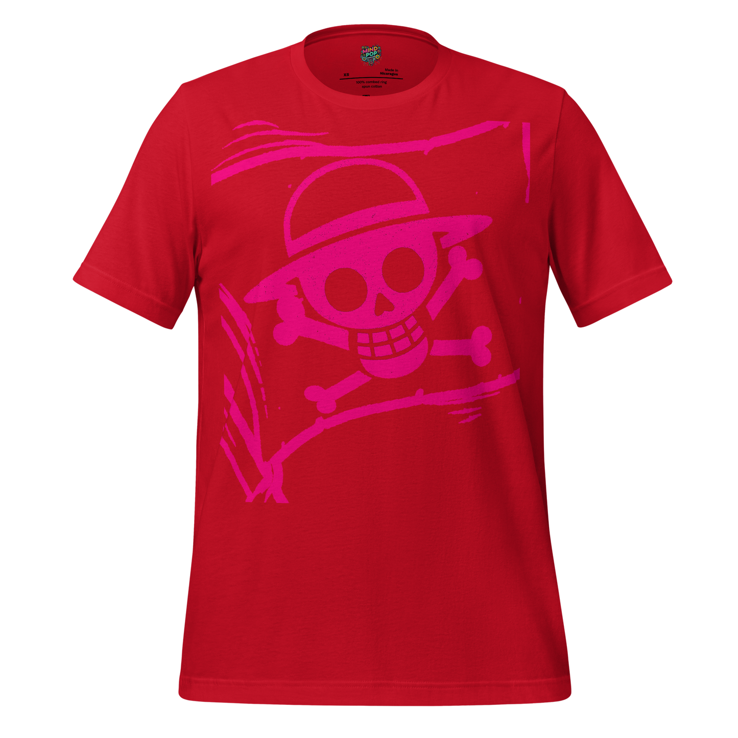 Anime Jolly Roger Tee — Pirate Flag Graphic Red