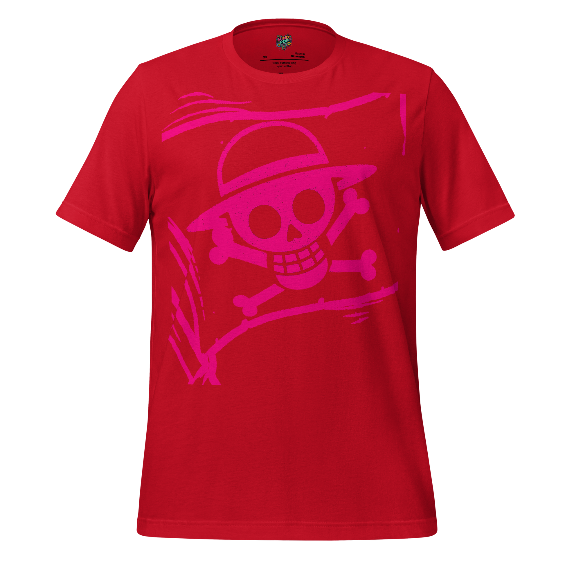 Anime Jolly Roger Tee — Pirate Flag Graphic Red