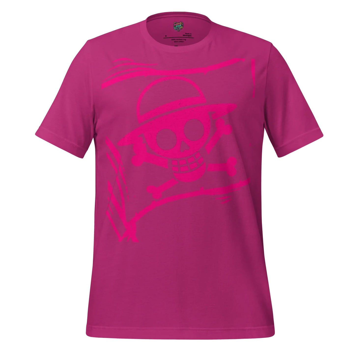 Anime Jolly Roger Tee — Pirate Flag Graphic Berry