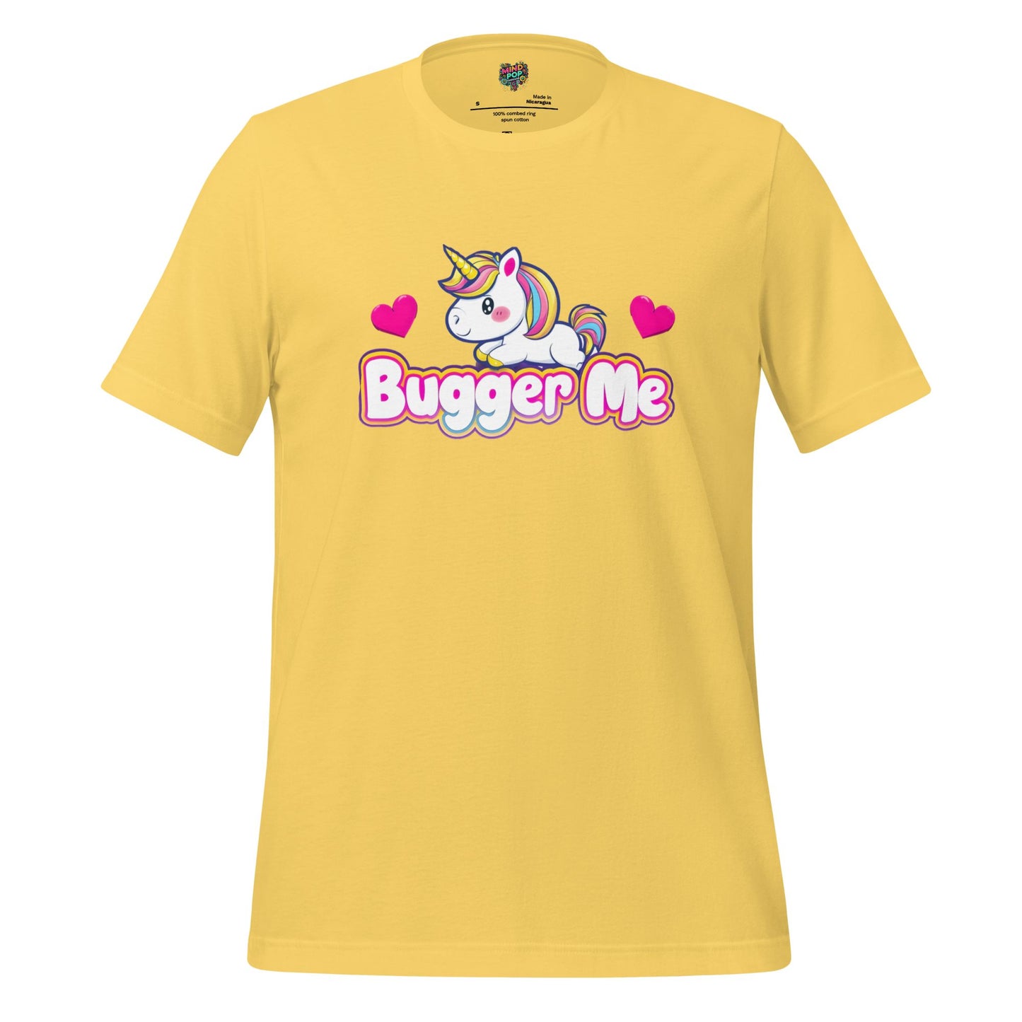 B-gger Me T-Shirt Cheeky British Slang Yellow