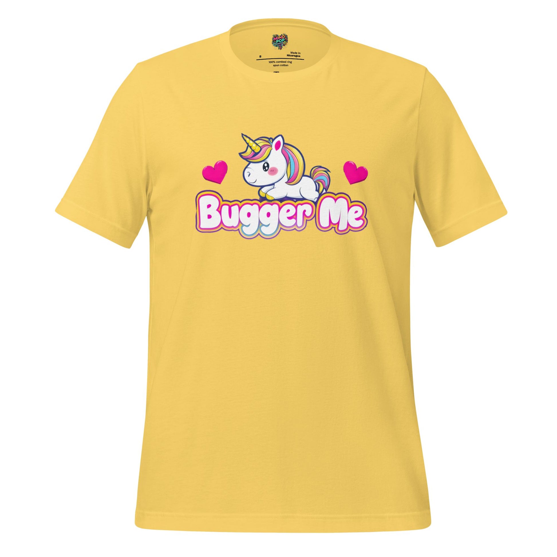 B-gger Me T-Shirt Cheeky British Slang Yellow