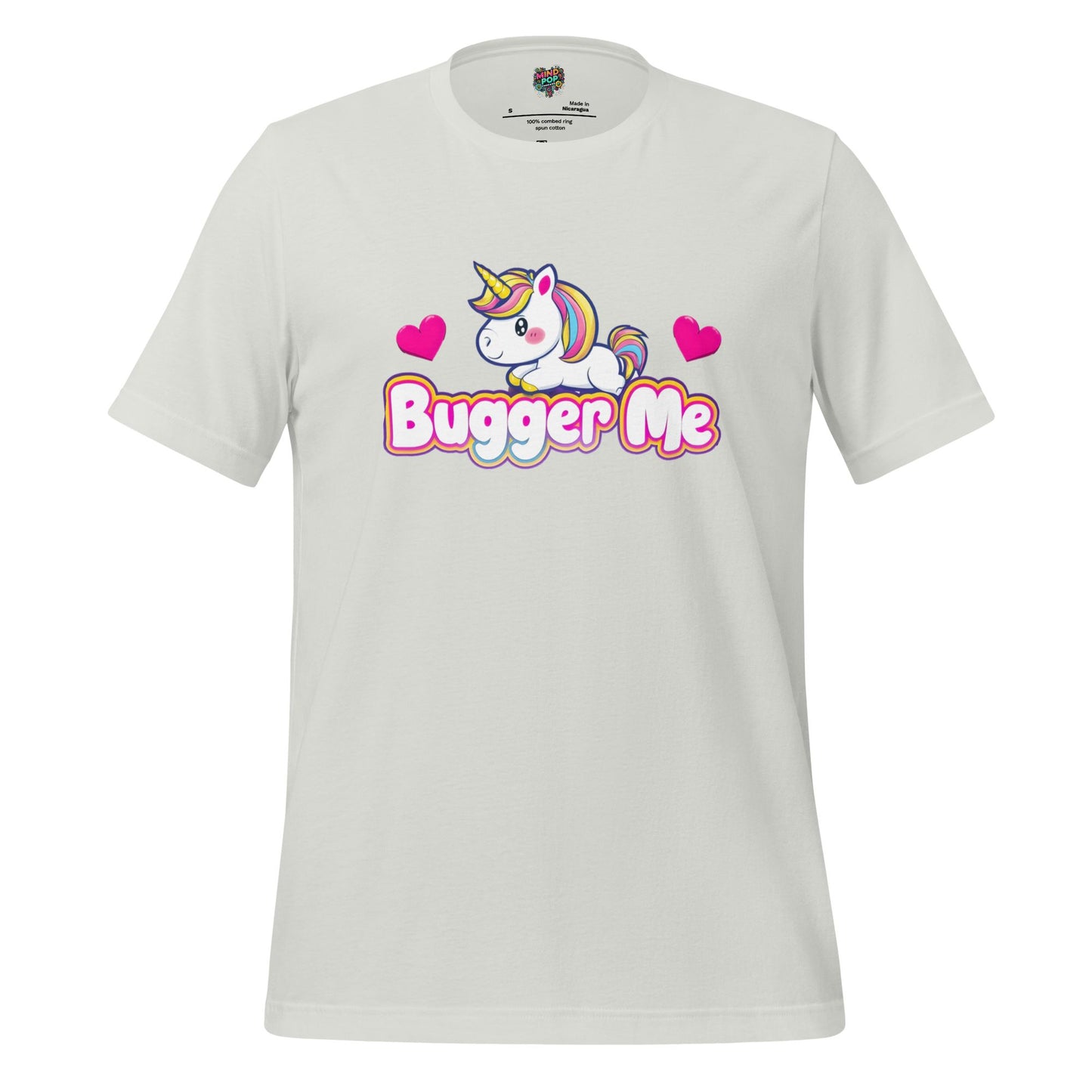 B-gger Me T-Shirt Cheeky British Slang Silver