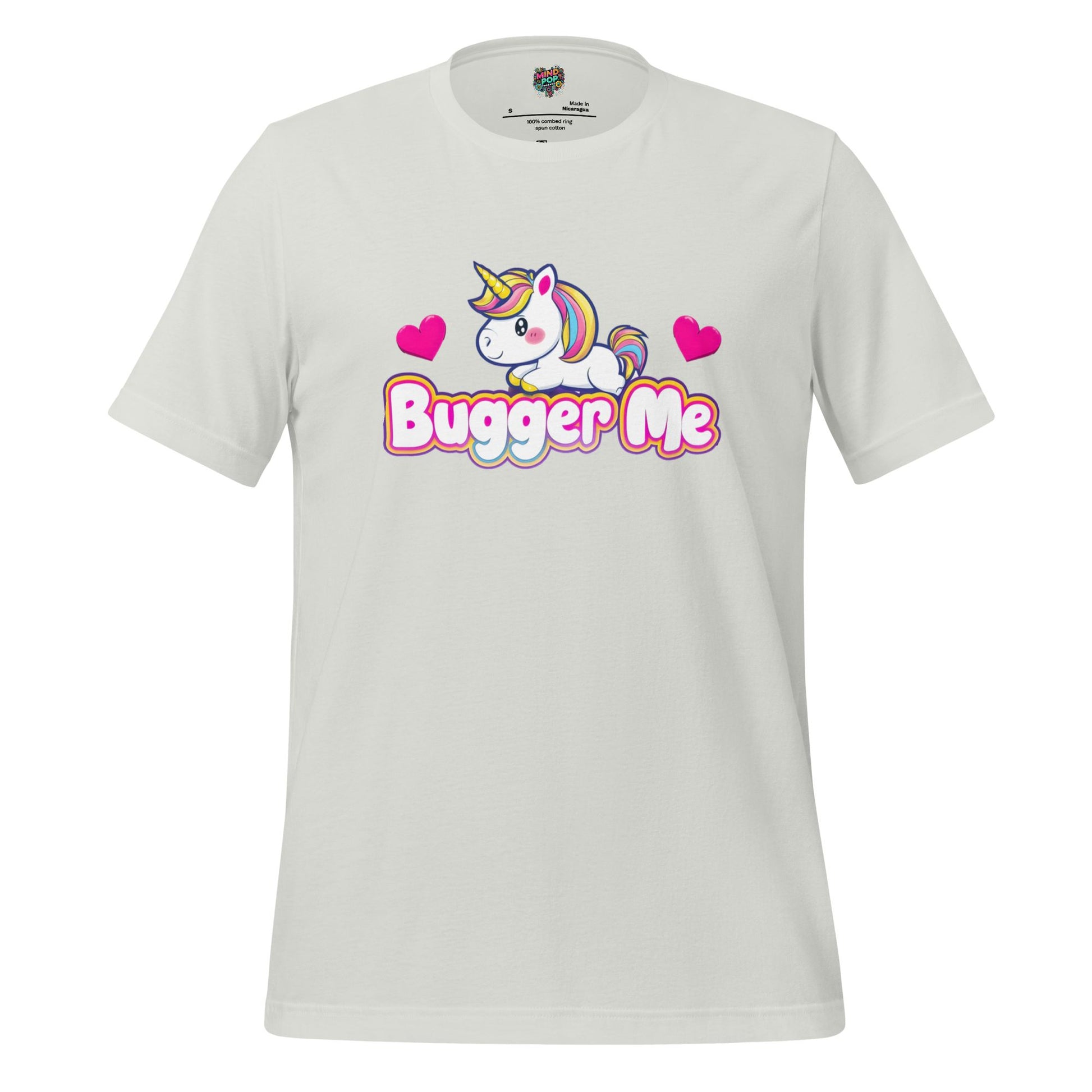 B-gger Me T-Shirt Cheeky British Slang Silver