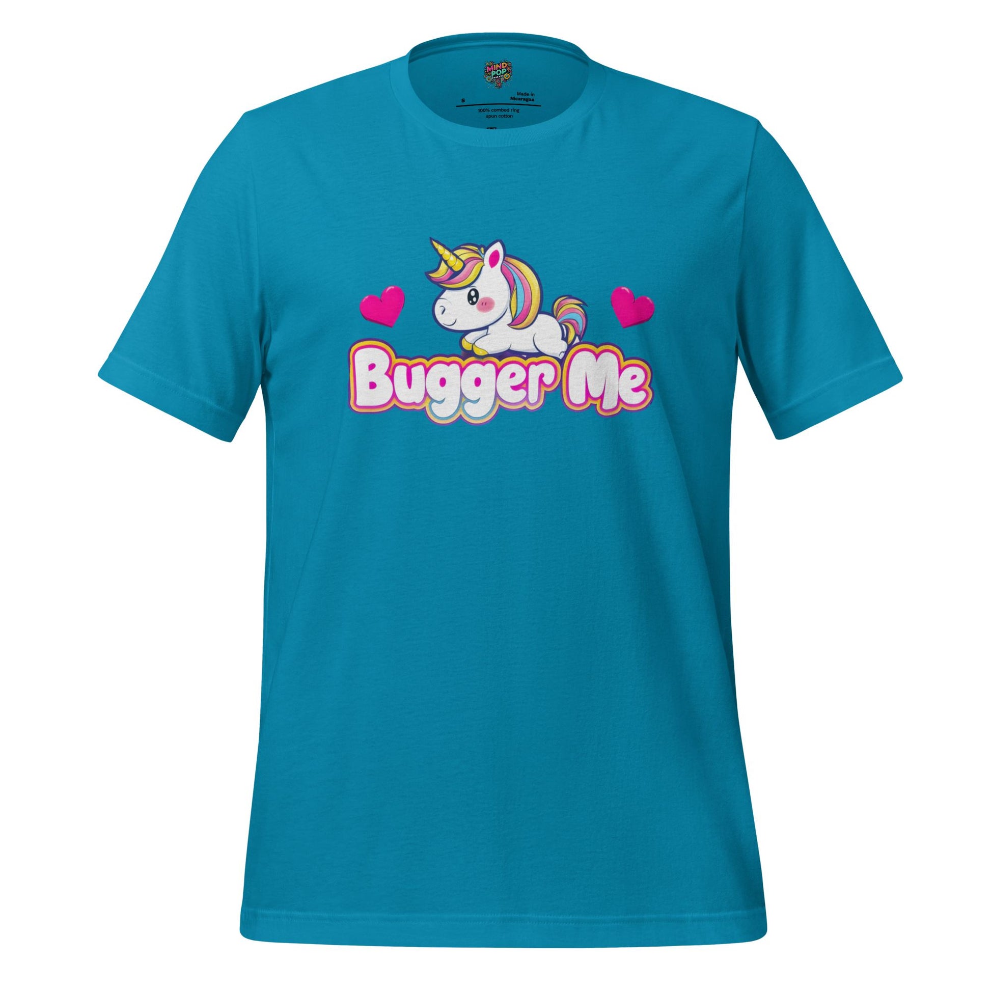 B-gger Me T-Shirt Cheeky British Slang Aqua