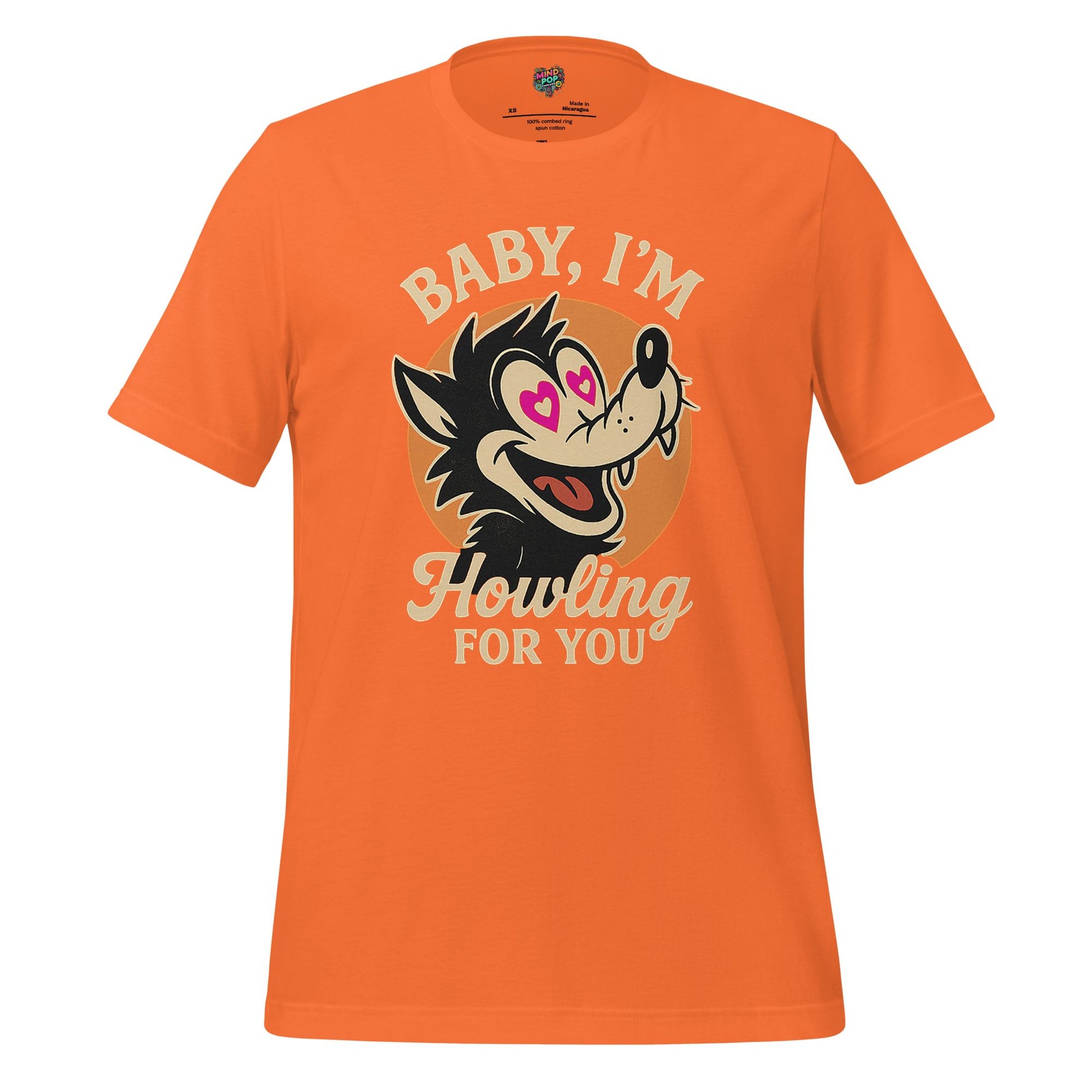 Howling For You - Wolf Love Graphic Orange