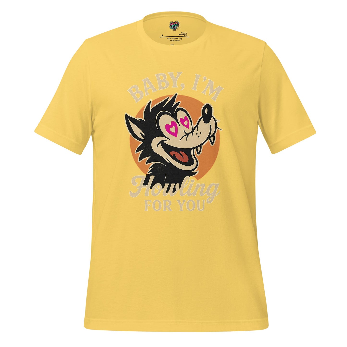 Howling For You - Wolf Love Graphic Yellow