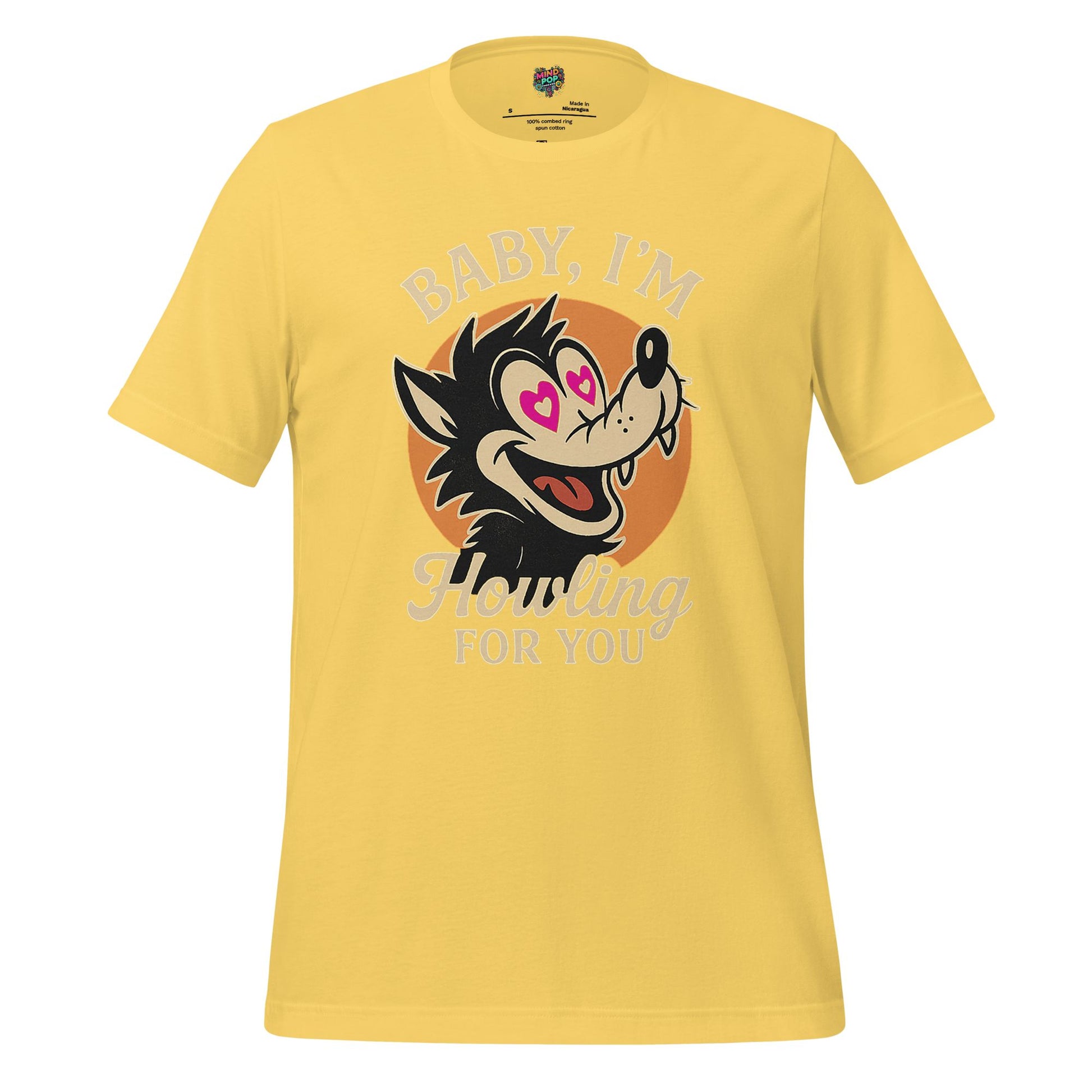 Howling For You - Wolf Love Graphic Yellow