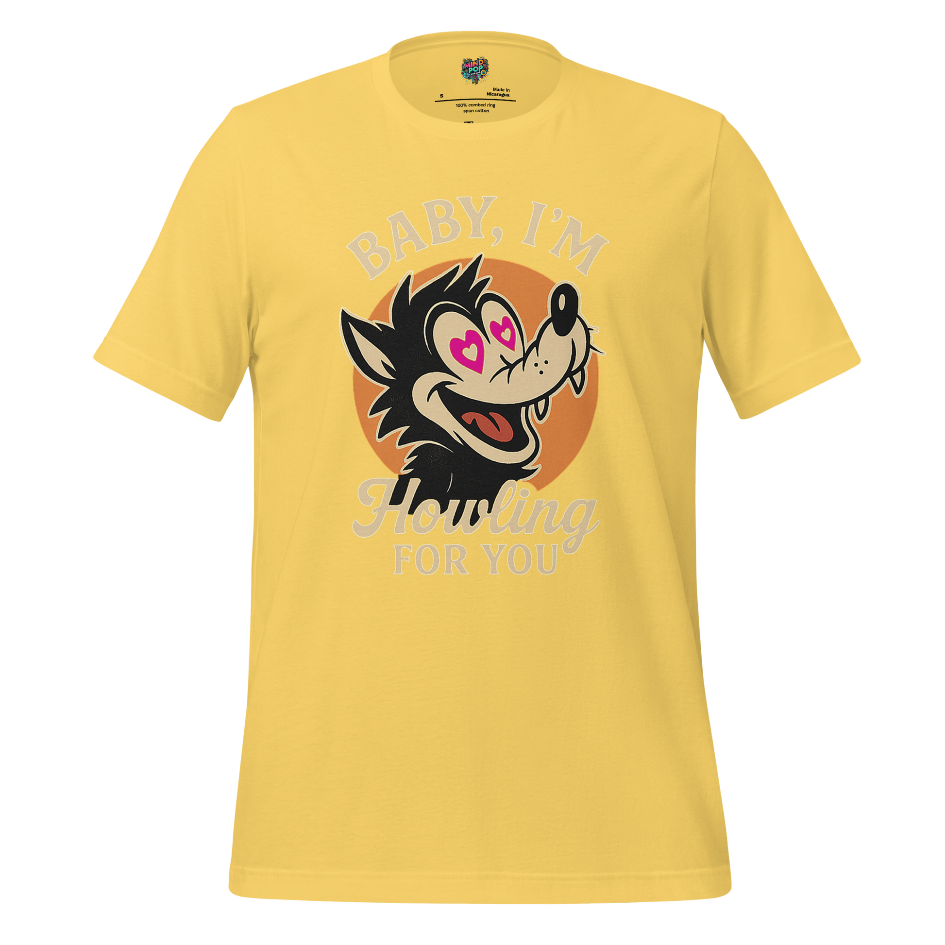 Howling For You - Wolf Love Graphic Yellow