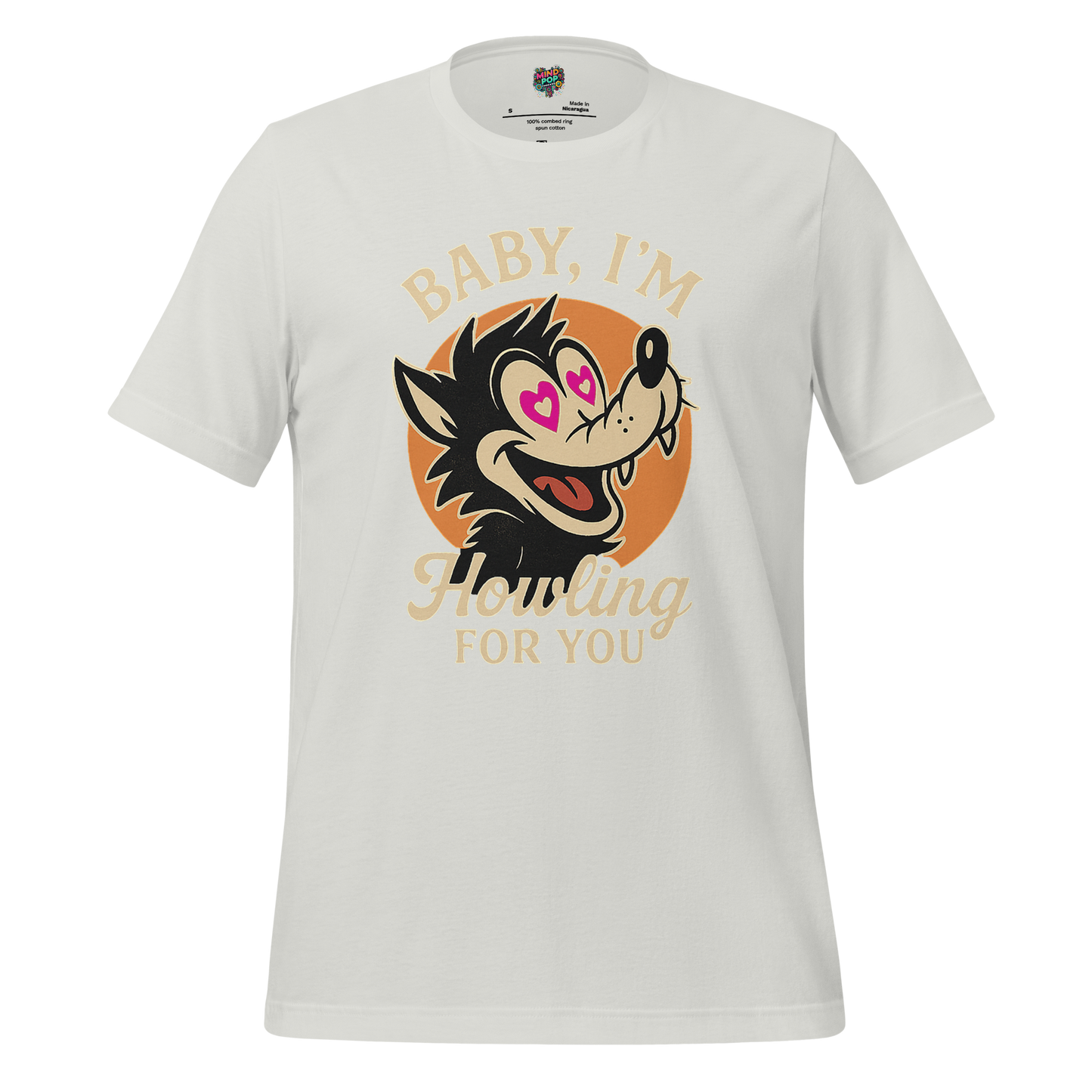 Howling For You - Wolf Love Graphic Silver