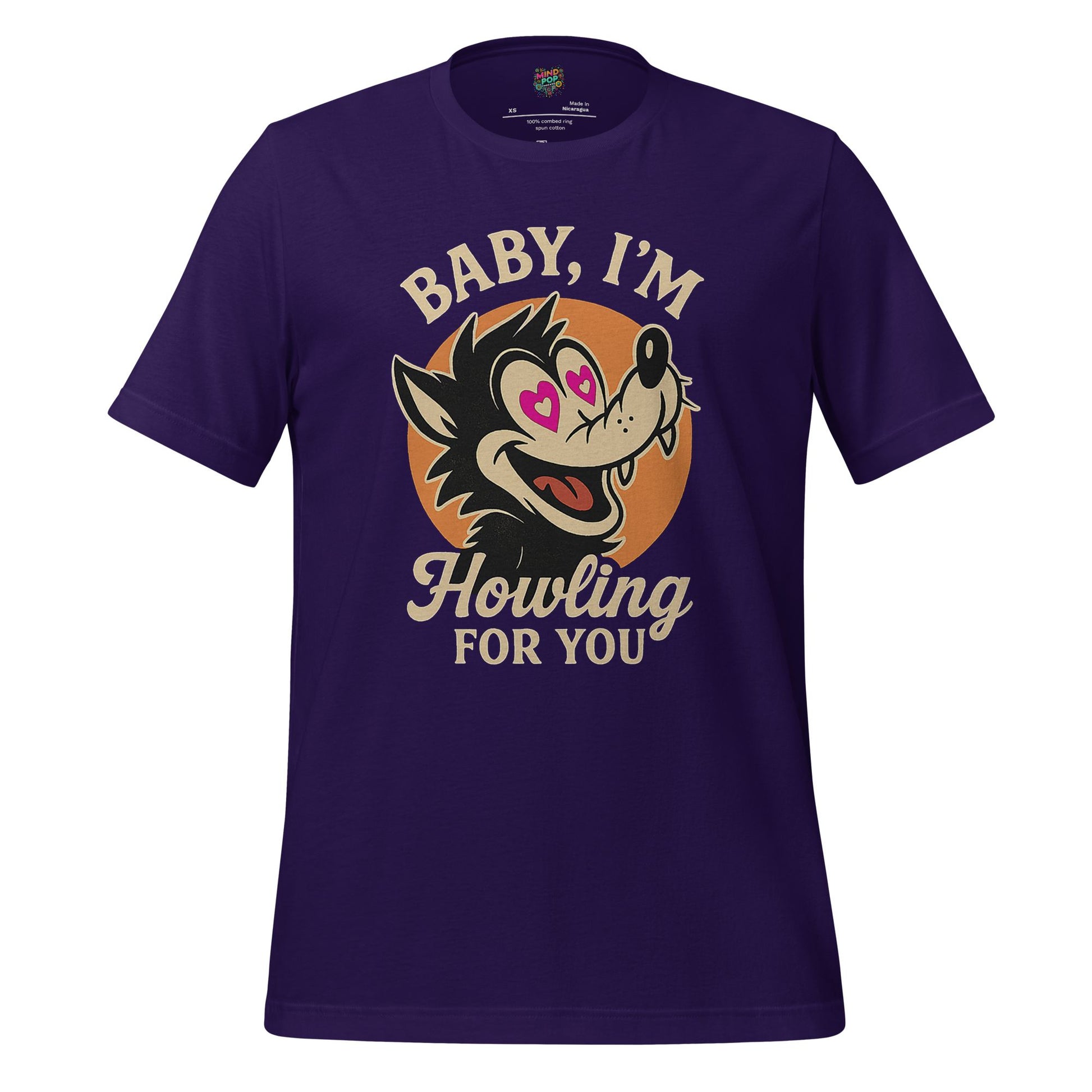 Howling For You - Wolf Love Graphic Team Purple