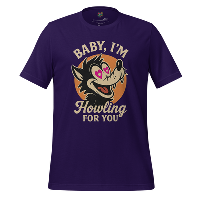 Howling For You - Wolf Love Graphic Team Purple