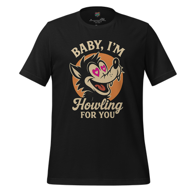 Howling For You - Wolf Love Graphic Vintage Black