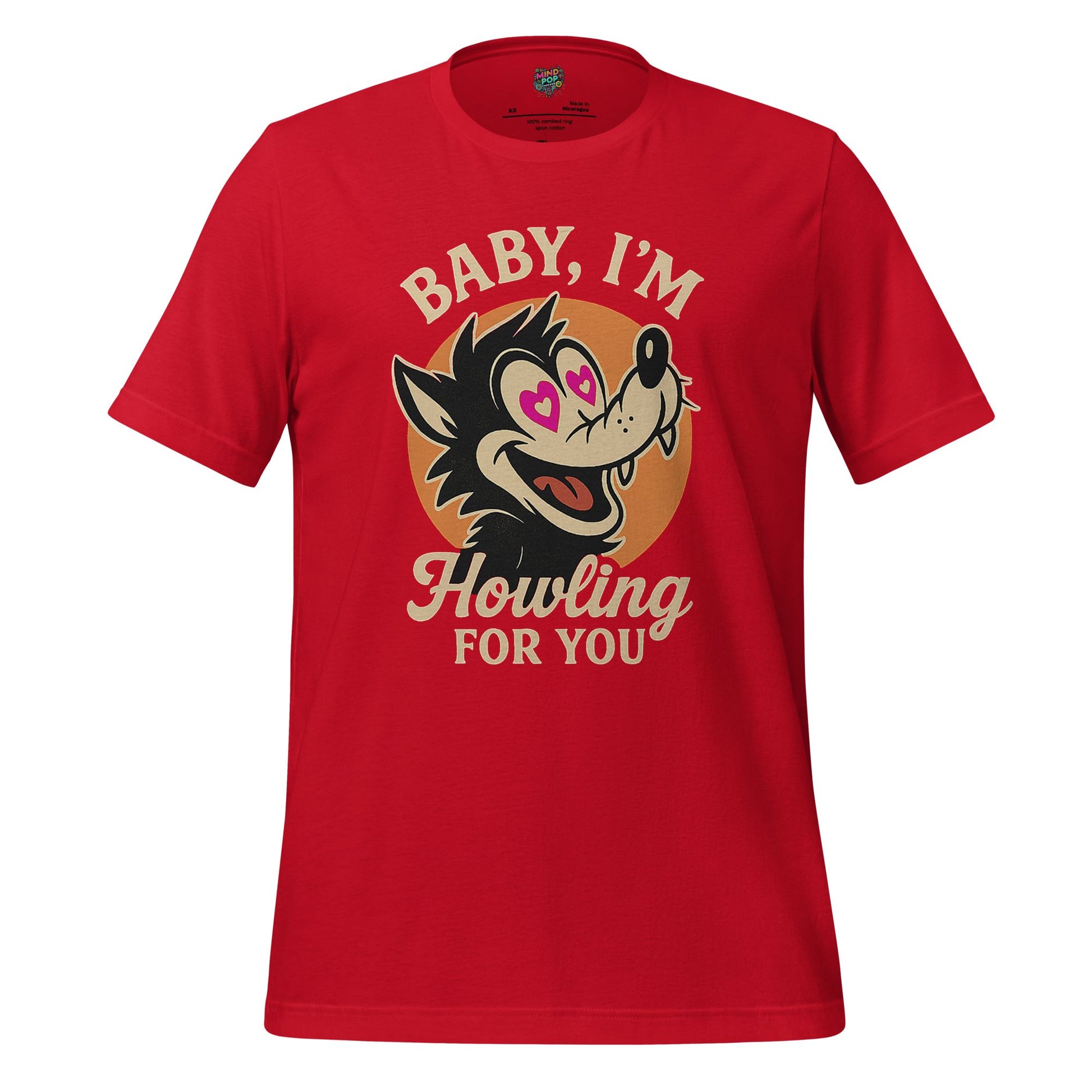 Howling For You - Wolf Love Graphic Red