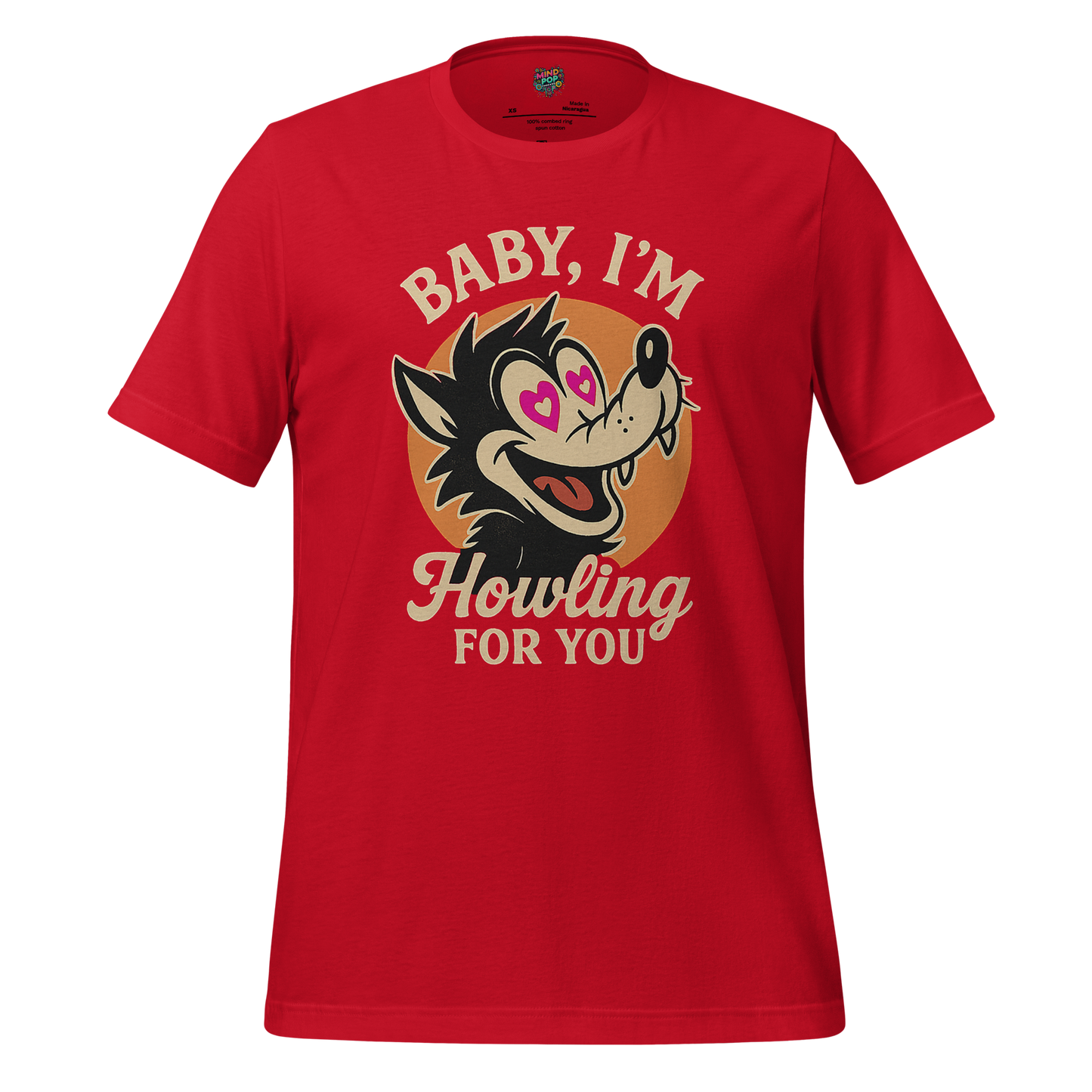 Howling For You - Wolf Love Graphic Red