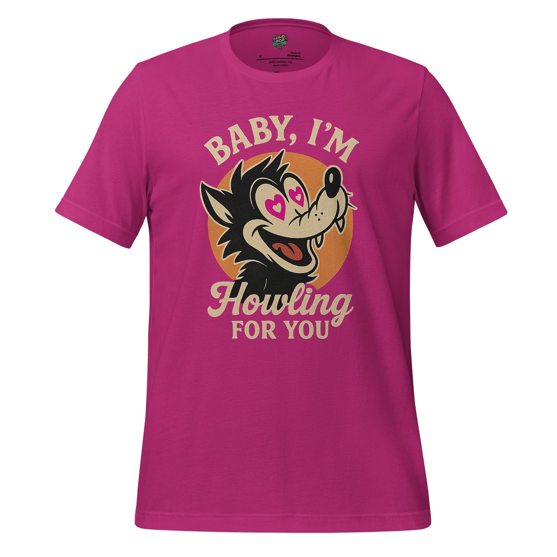 Howling For You - Wolf Love Graphic Berry