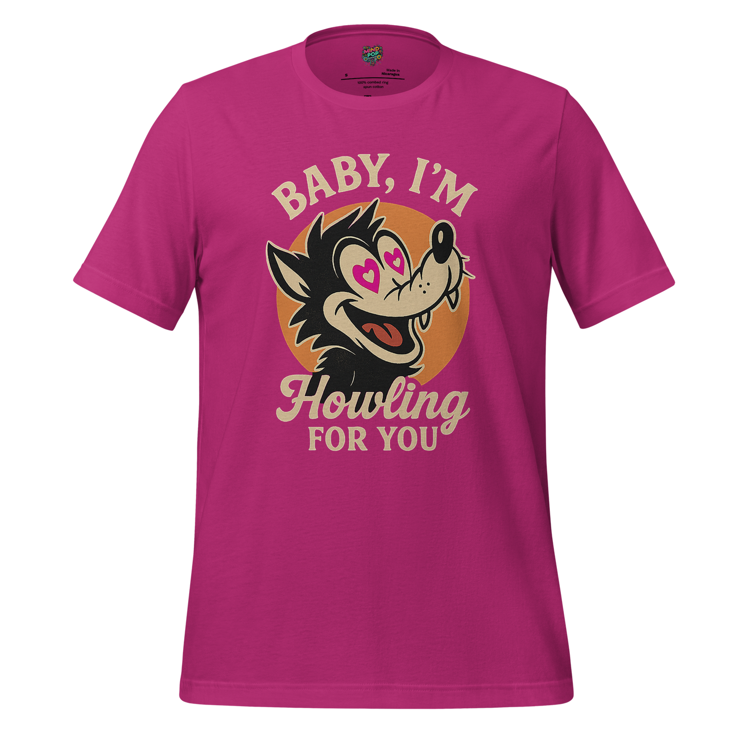 Howling For You - Wolf Love Graphic Berry