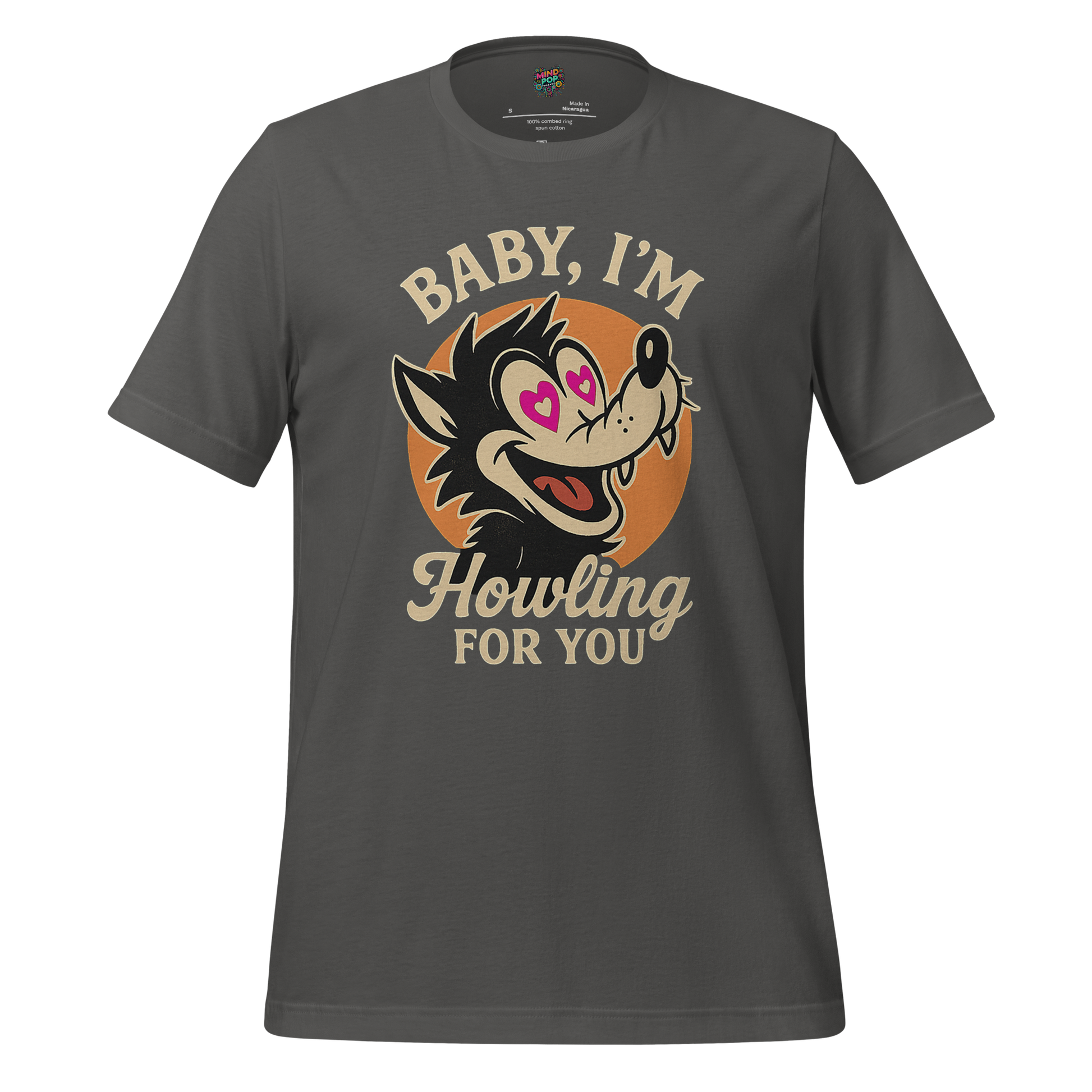 Howling For You - Wolf Love Graphic Asphalt