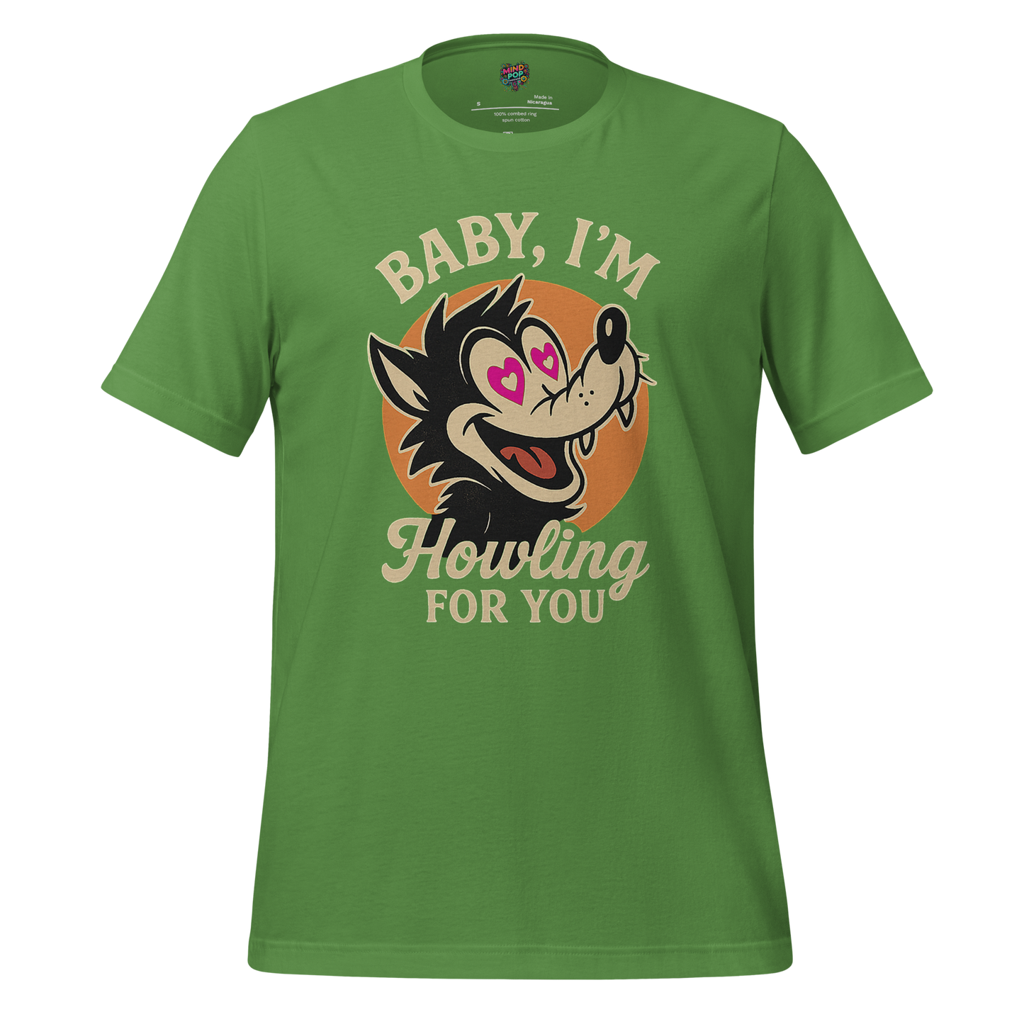 Howling For You - Wolf Love Graphic Leaf