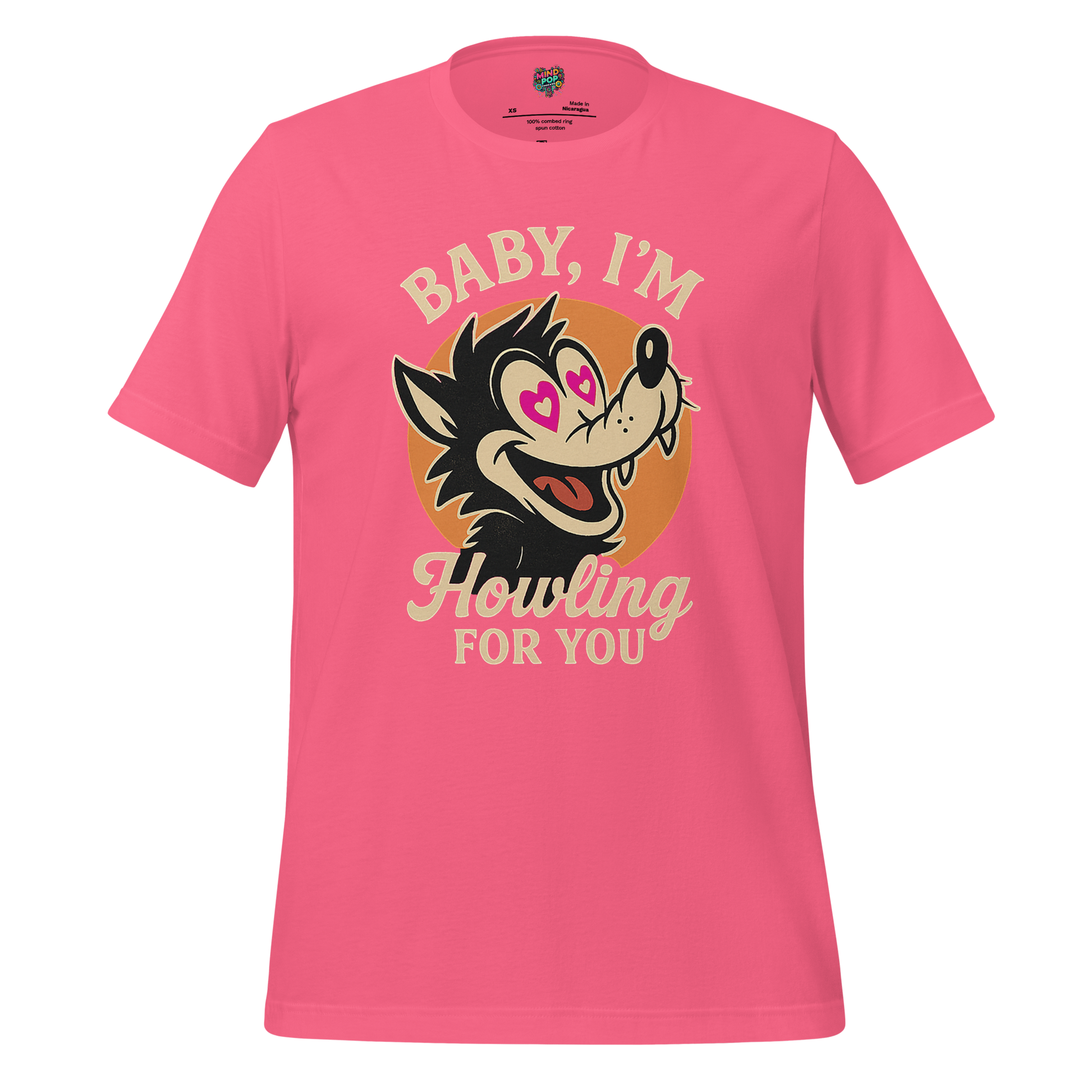 Howling For You - Wolf Love Graphic Charity Pink