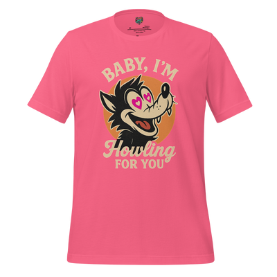 Howling For You - Wolf Love Graphic Charity Pink