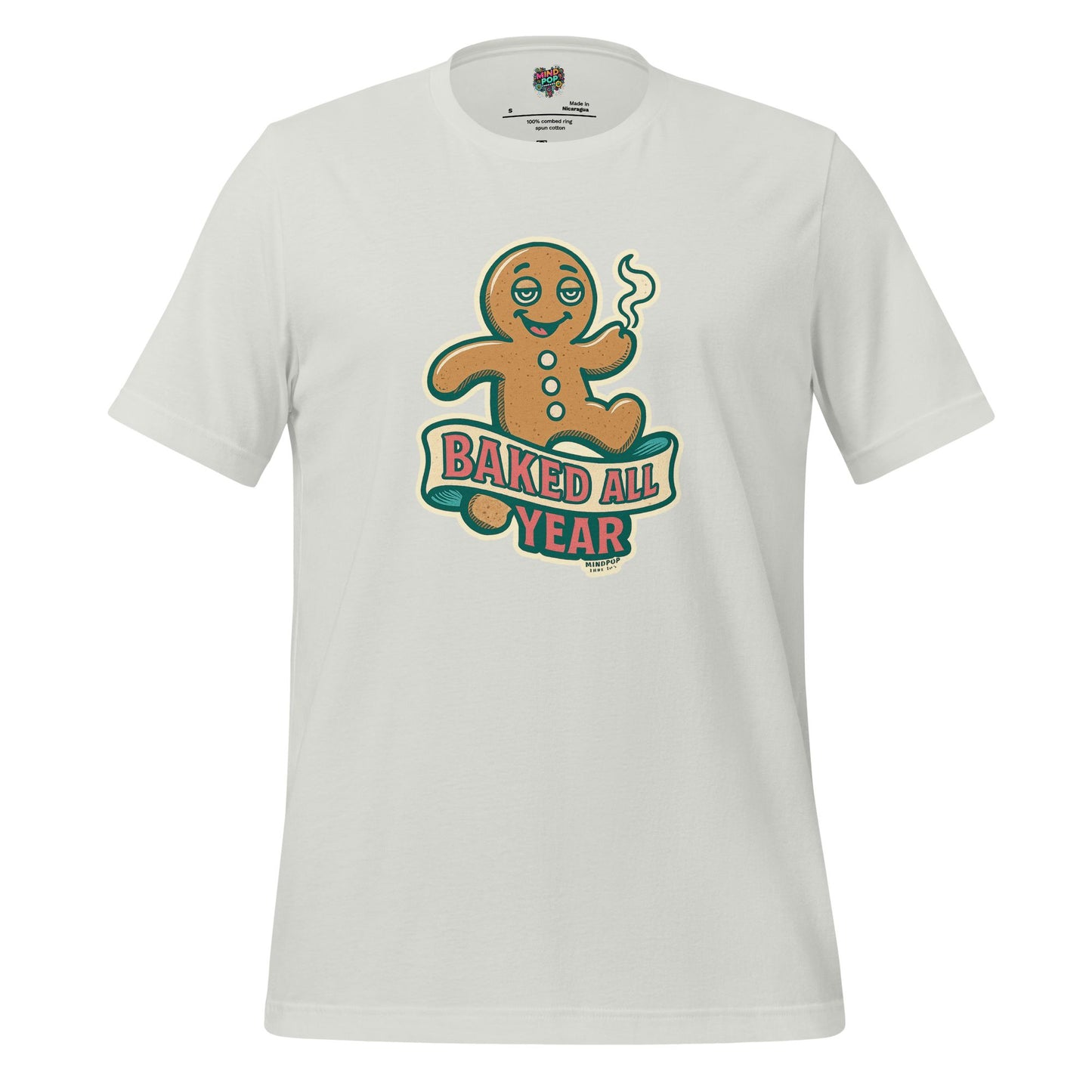 Baked All Year Christmas Cookie Shirt Silver