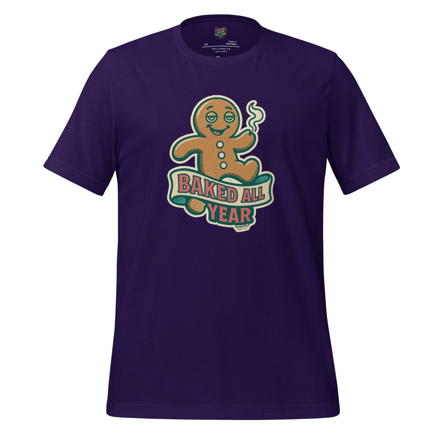 Baked All Year Christmas Cookie Shirt Team Purple