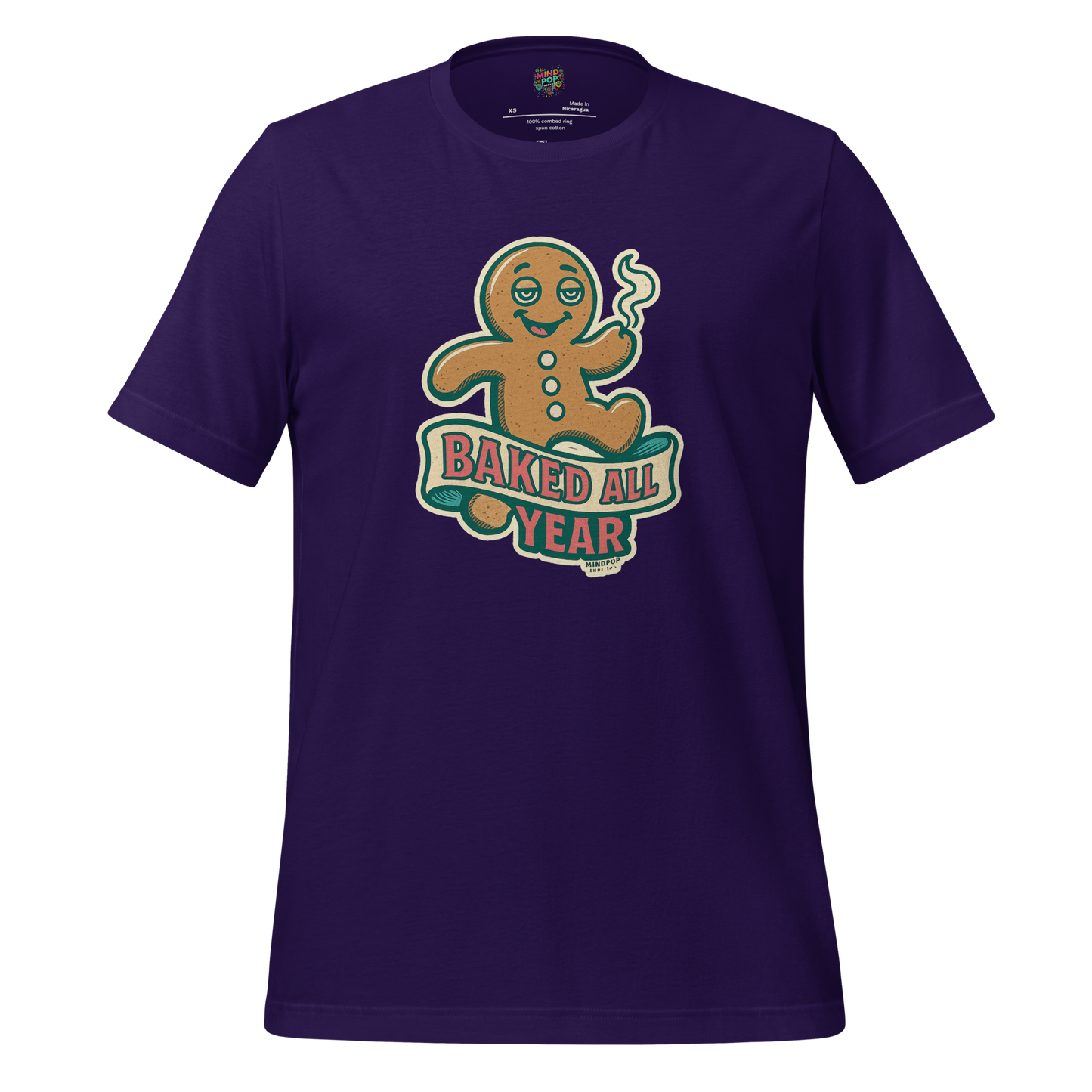 Baked All Year Christmas Cookie Shirt Team Purple