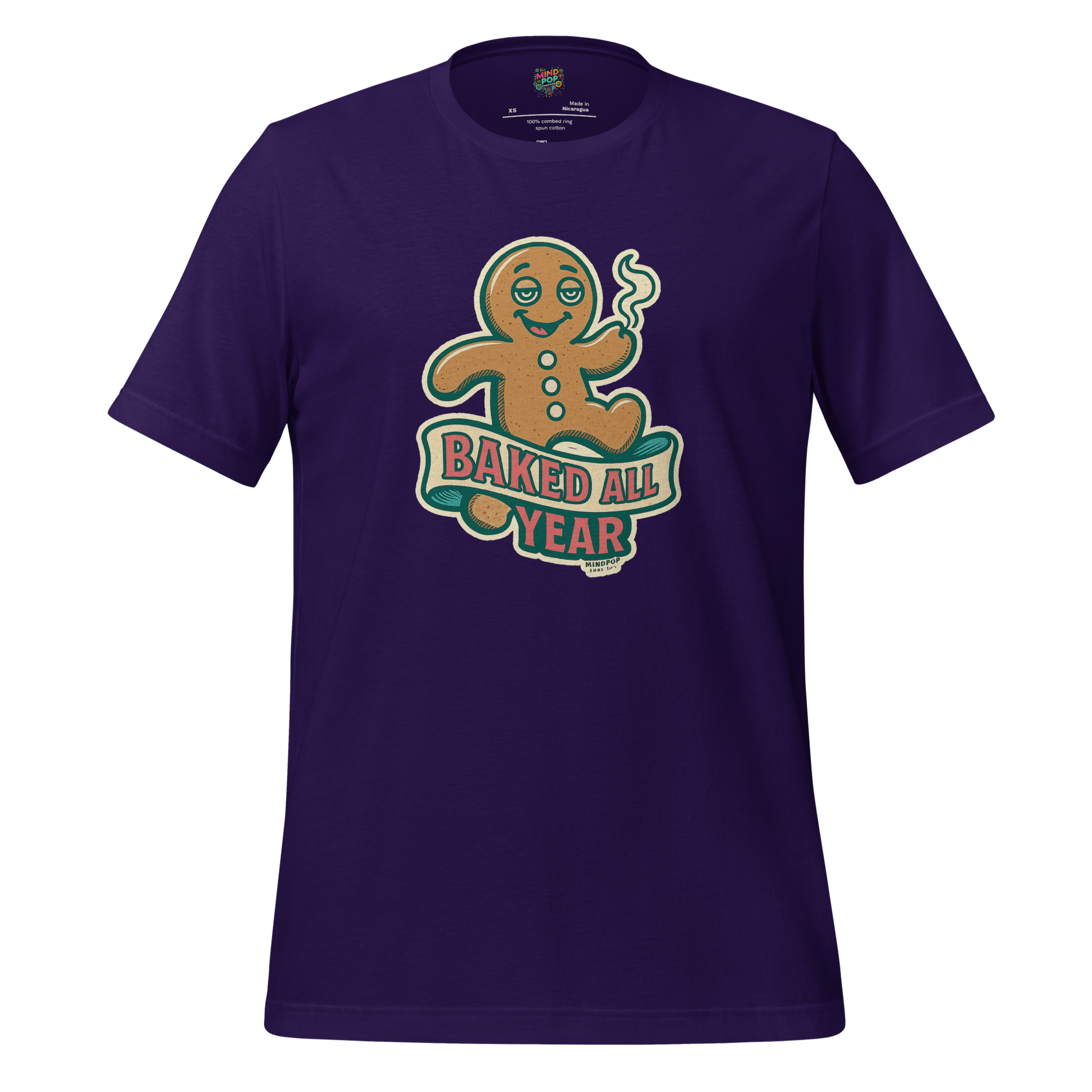 Baked All Year Christmas Cookie Shirt Team Purple