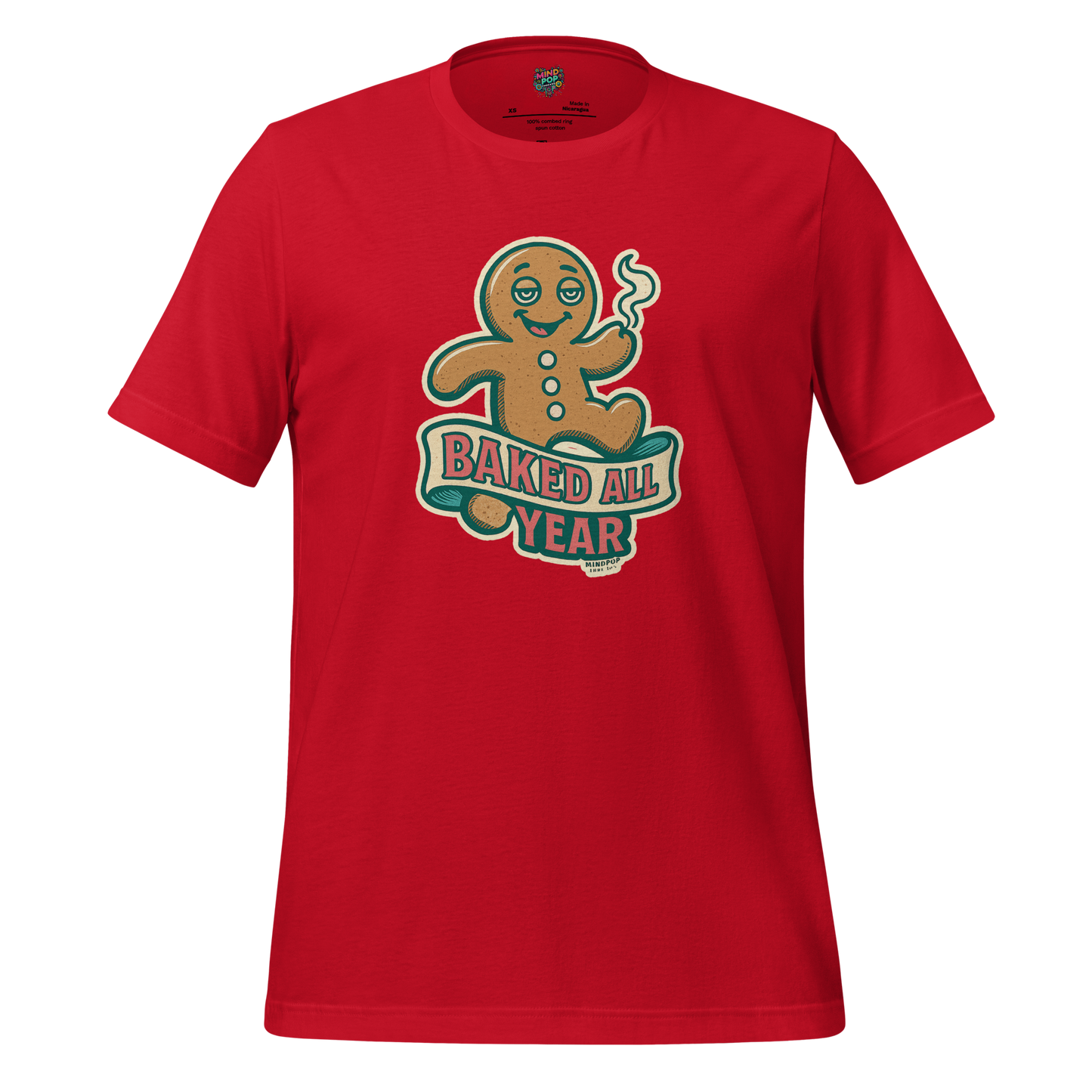 Baked All Year Christmas Cookie Shirt Red