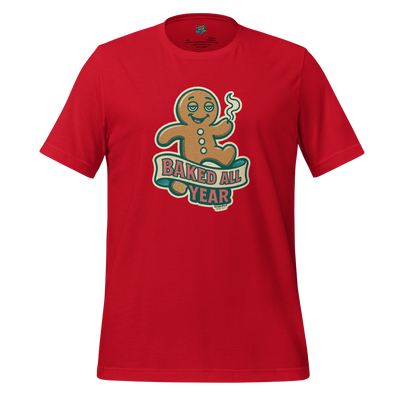 Baked All Year Christmas Cookie Shirt Red