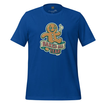 Baked All Year Christmas Cookie Shirt True Royal