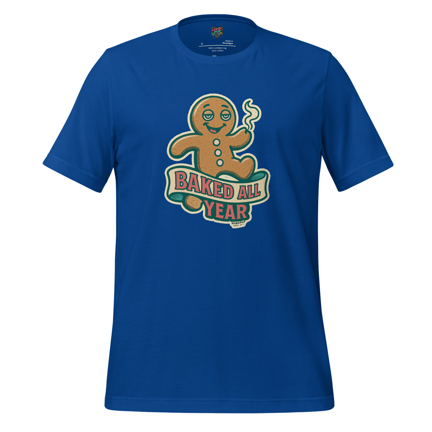 Baked All Year Christmas Cookie Shirt True Royal