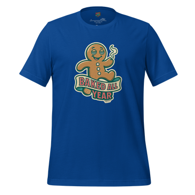 Baked All Year Christmas Cookie Shirt True Royal