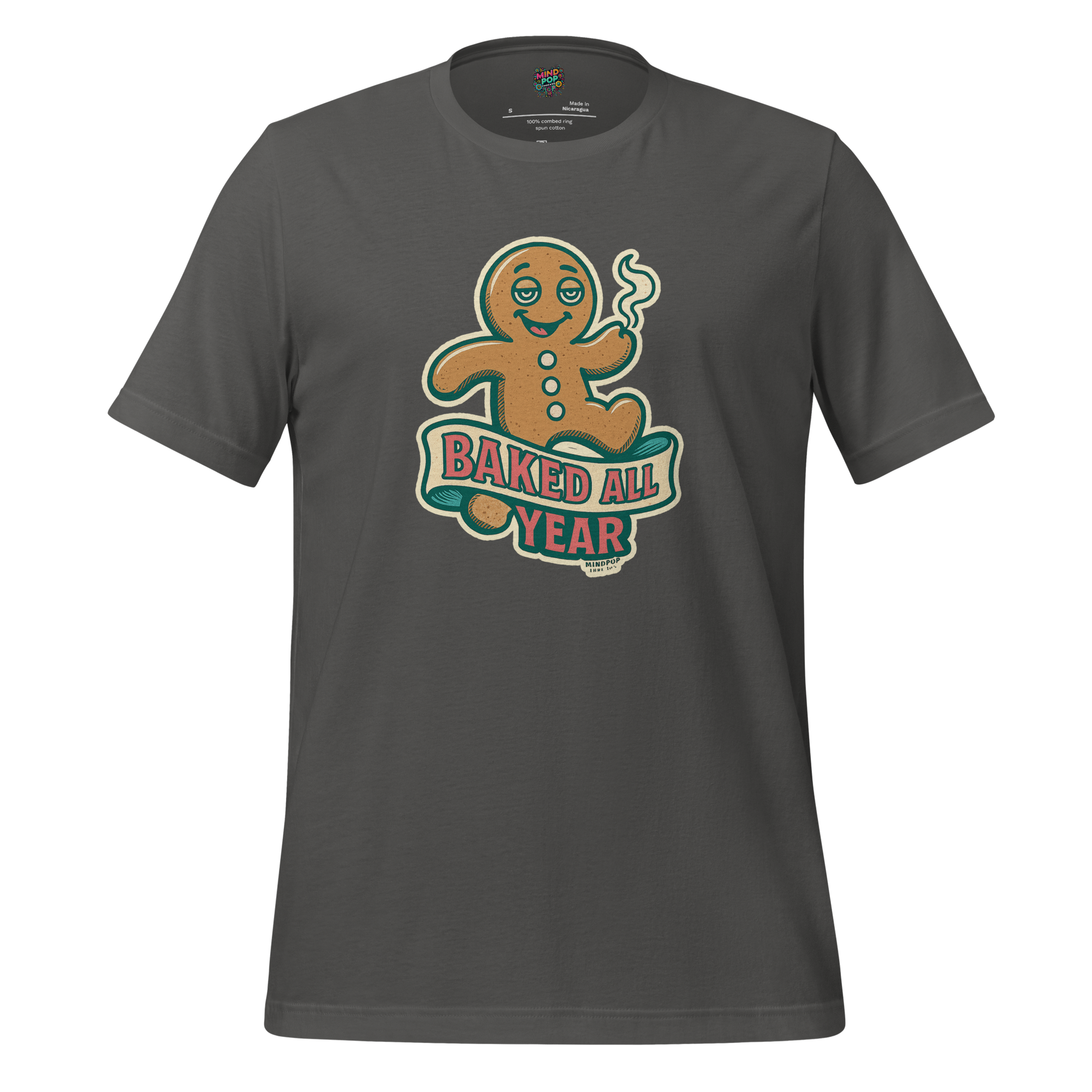 Baked All Year Christmas Cookie Shirt Asphalt