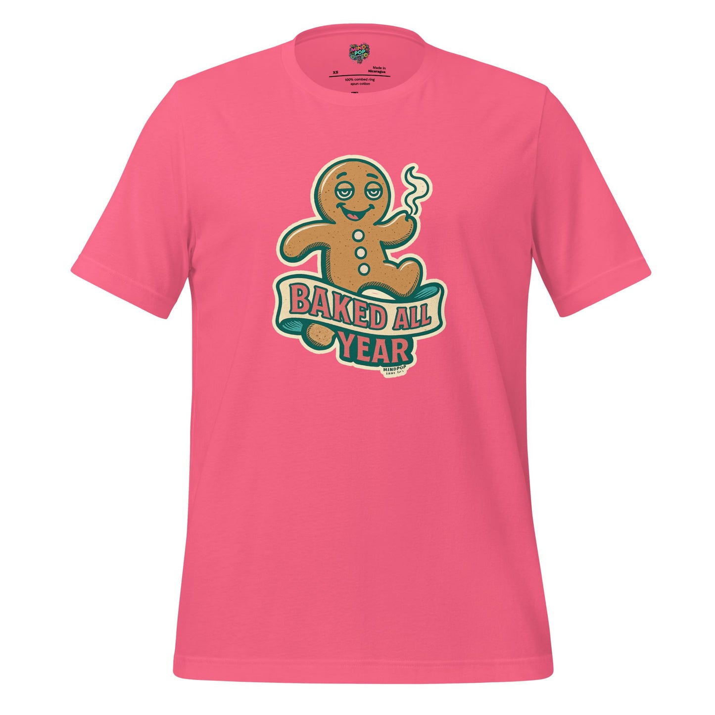 Baked All Year Christmas Cookie Shirt Charity Pink