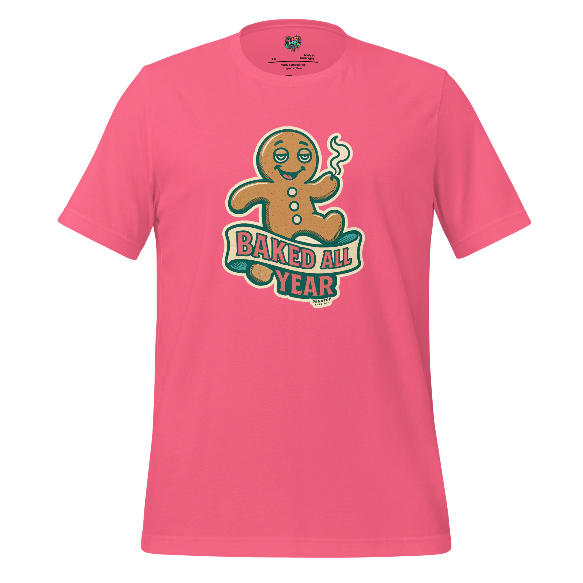 Baked All Year Christmas Cookie Shirt Charity Pink